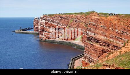 On the island of Heligoland, Germany, on famous Island Heligoland, Germany Stock Photo