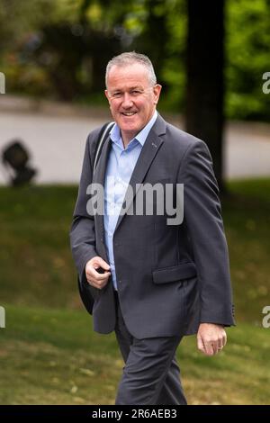 Sinn Fein's Conor Murphy arriving at Castle Buildings, Stormont in ...