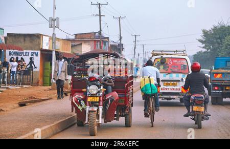 On the streets of Kampala, the capital of Uganda Stock Photo