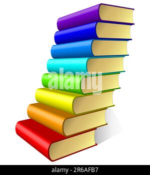 books,  this  illustration may be useful as designer work Stock Vector