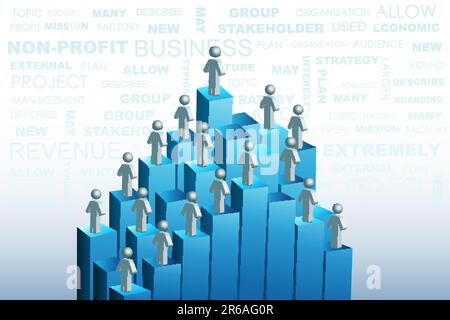 illustration of organization structure Stock Vector