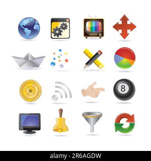 Internet icon set Stock Vector