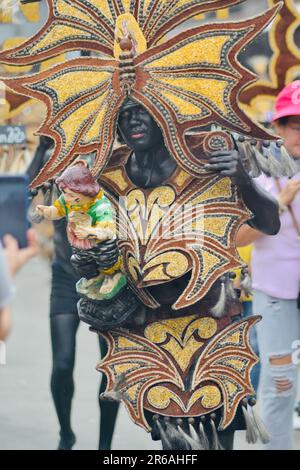 Ati-atihan is a traditional Philippine festival celebrated in honor of the Santo Nino (Holy Child) Stock Photo