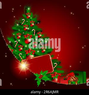 christmas fir, this illustration may be useful as designer work Stock Vector