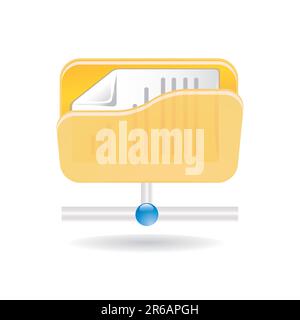 document folder connection Stock Vector