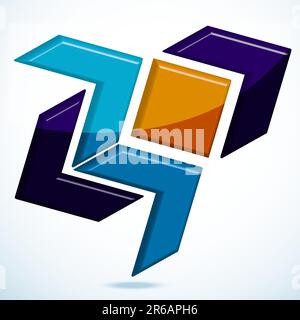 illustration of logo icon on white background Stock Vector