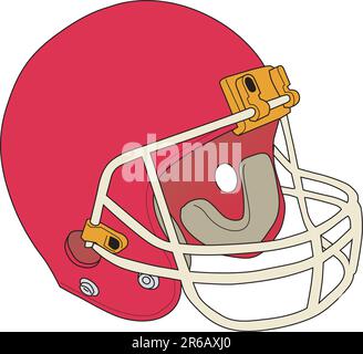 Football helmet illustration for use in web and print design Stock Vector