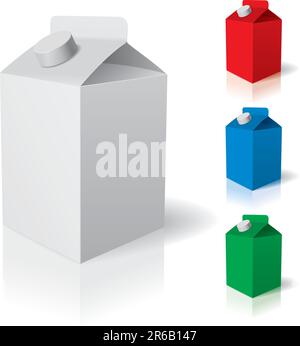Blank carton isolated over a white background. Vector illustration Stock Vector