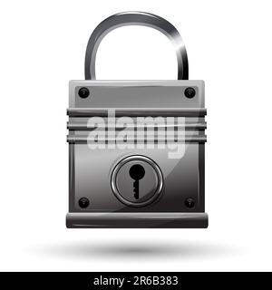 illustration of padlock on white background Stock Vector