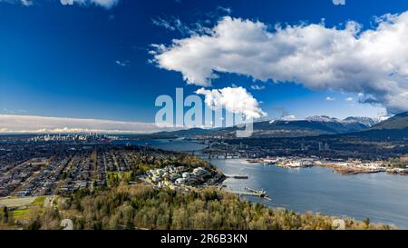 An aerial view of Vancouver north shore Stock Photo - Alamy