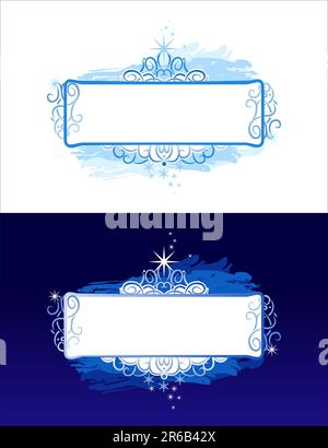 christmas banner / vector background / Two variants for use on a light or dark background Stock Vector