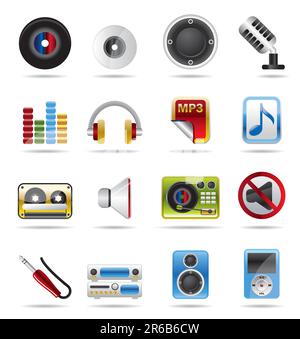 Music Vector Icon Set Stock Vector