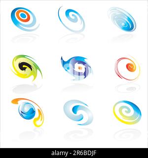 Set of Corporate identity icons or design elements Stock Vector