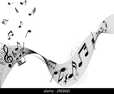 Musical notes stuff vector background for use in design Stock Vector