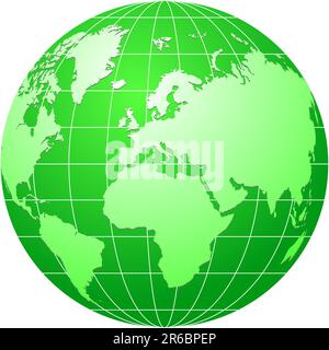 vector globe isolated on white background Stock Vector