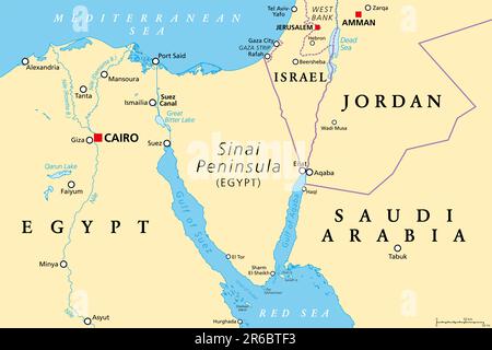 Mediterranean Sea Region Political Map Stock Photo - Alamy