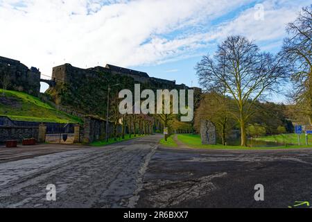 View Castle in Bouillon in the Ardennes in Belgium Stock Photo