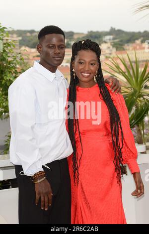 May 21, 2023, CANNES, France: CANNES, FRANCE - MAY 21: Mamadou Diallo and Khady Mane attend the ''Banel E Adama'' photocall at the 76th annual Cannes film festival at Palais des Festivals on May 21, 2023 in Cannes, France. (Credit Image: © Frederick Injimbert/ZUMA Press Wire) EDITORIAL USAGE ONLY! Not for Commercial USAGE! Stock Photo