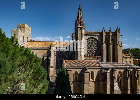 Basilica Saints Nazarius And Celsus In The Ancient Fortress City Carcassonne In Occitania, France Stock Photo