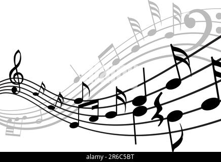 Musical notes stuff vector background for use in design Stock Vector