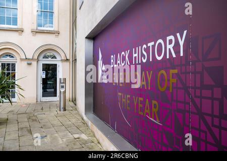 Brixton, London- March 2023: Black Cultural Archives centre in Windrush Square Stock Photo