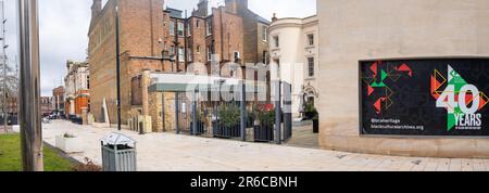 Brixton, London- March 2023: Black Cultural Archives centre in Windrush Square Stock Photo