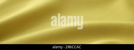 Olive wavy fabric textured background, cloth texture backdrop Stock Photo