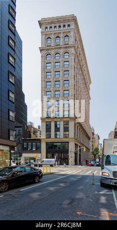 817 Broadway is a NYC-designated landmark office building at the eastern edge of Greenwich Village, built in 1898 to plans of George B. Post. Stock Photo