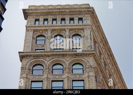 817 Broadway is a NYC-designated landmark office building at the eastern edge of Greenwich Village, built in 1898 to plans of George B. Post. Stock Photo