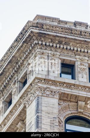 817 Broadway is a NYC-designated landmark office building at the eastern edge of Greenwich Village, built in 1898 to plans of George B. Post. Stock Photo