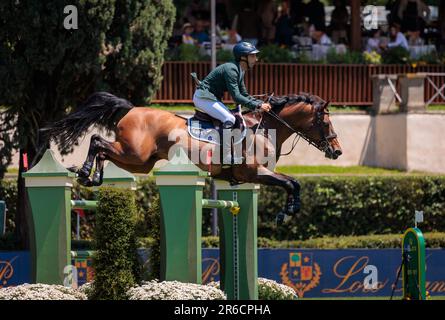 Rome, Italy. 27th May, 2023. Yuri Mansur (BRA) during the 90Â° CSIO ROMA 2023, CSIO5* Nations Cup - 1.55m - 110.000 EUR - LR - LORO PIANA TROPHY, at Piazza di Siena in Rome, Italy. (Credit Image: © Gennaro Leonardi/Pacific Press via ZUMA Press Wire) EDITORIAL USAGE ONLY! Not for Commercial USAGE! Stock Photo