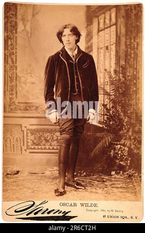 Oscar Wilde (1854-1900), Irish Poet and Playwright, full-length portrait, Napoleon Sarony, 1882 Stock Photo