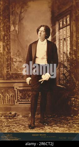 Oscar Wilde (1854-1900), Irish Poet and Playwright, full-length portrait, Napoleon Sarony, 1882 Stock Photo