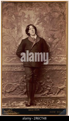 Oscar Wilde (1854-1900), Irish Poet and Playwright, full-length portrait, Napoleon Sarony, 1882 Stock Photo