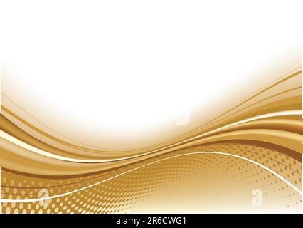Vector illustration of abstract techno background with dots and curved lines. Great for backgrounds or layering over other images and text Stock Vector