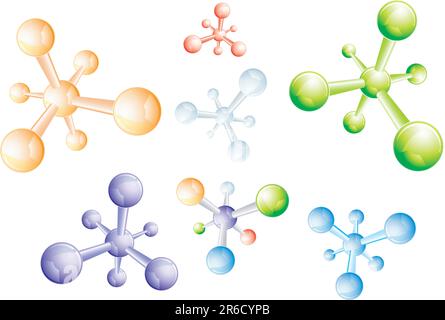 vector illustration of  abstract molecule Stock Vector
