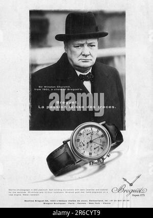 Breguet advert with Winston Churchill Brequet watches advert in a