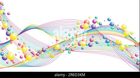 Colourful lines background on sea theme for design use Stock Vector
