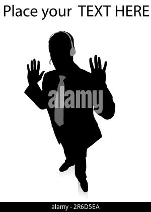 executive showing palms on an isolated background Stock Vector