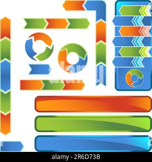 Chevron circle arrow icon. Round arrow frame. Vector illustration Stock ...