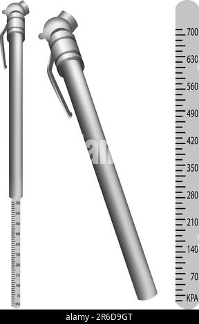 Tire pressure gauge illustration Stock Vector Image & Art - Alamy