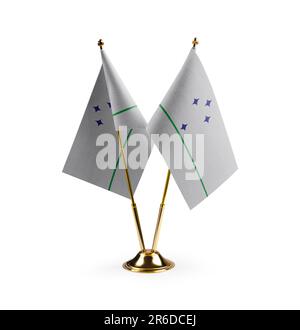 Small national flags of the Mercosur on a white background. Stock Photo