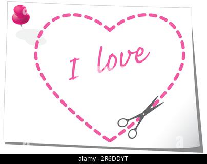 Valentine greeting card. Vector illustration. Stock Vector