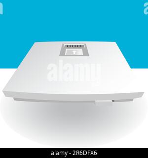 A 3D image of a weight scale. Stock Vector