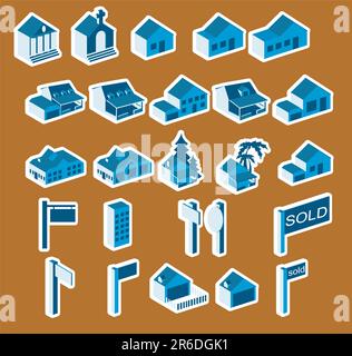 Real estate icon set Stock Vector Image & Art - Alamy