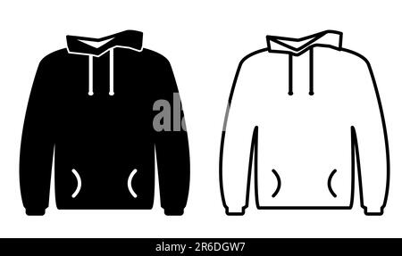 hoodie icon. hooded sweatshirt sign. hoody symbol. flat style. Stock Photo