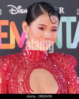 Leah Lewis arrives at the premiere of "Elemental" on Thursday, June 8