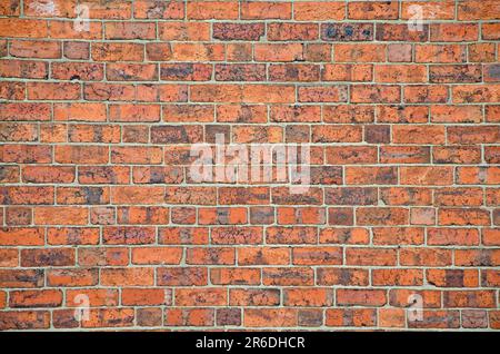 Full frame image of red brick wall, copy space Stock Photo