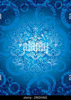 vector seamless pattern with christmas elements Stock Vector