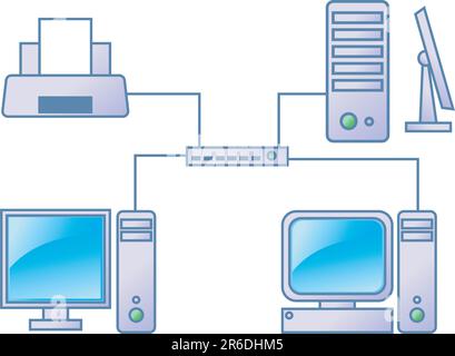 Computer network Stock Vector